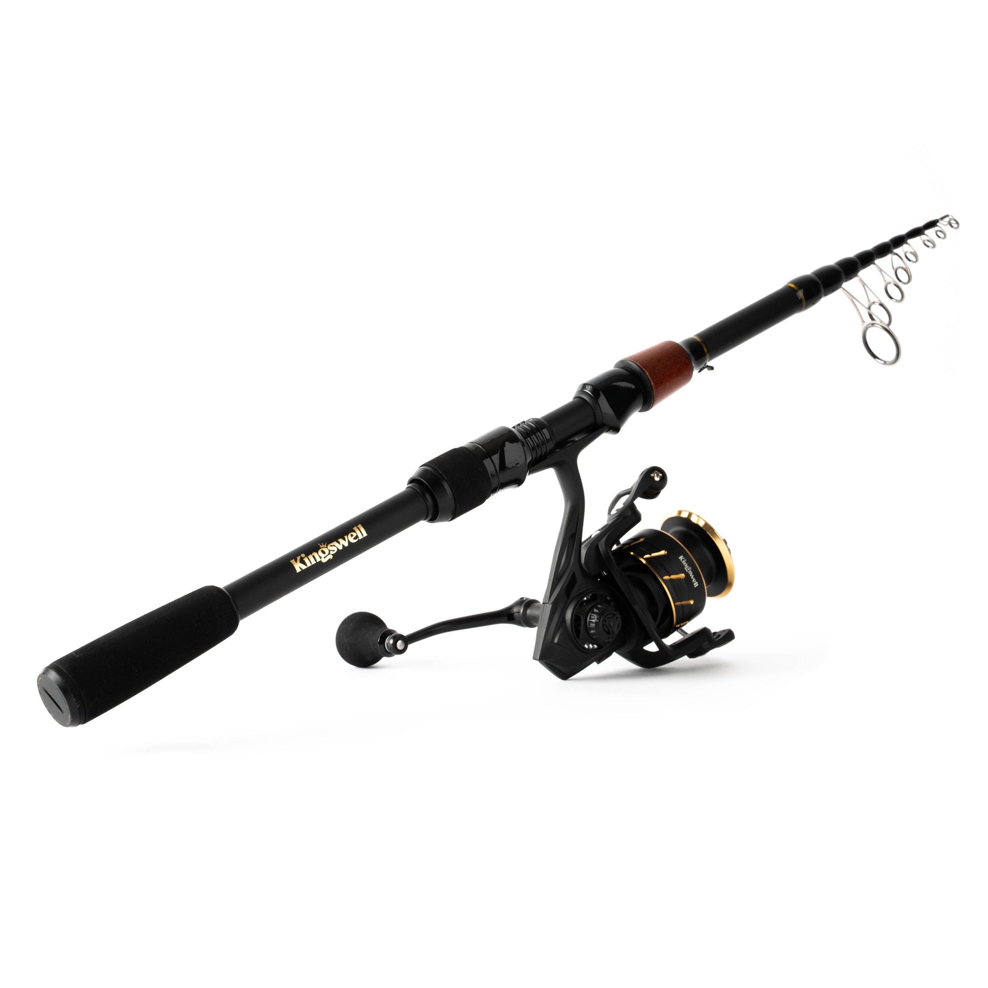 KINGSWELL Telescopic Fishing Rod and Reel Combo, Premium Graphite